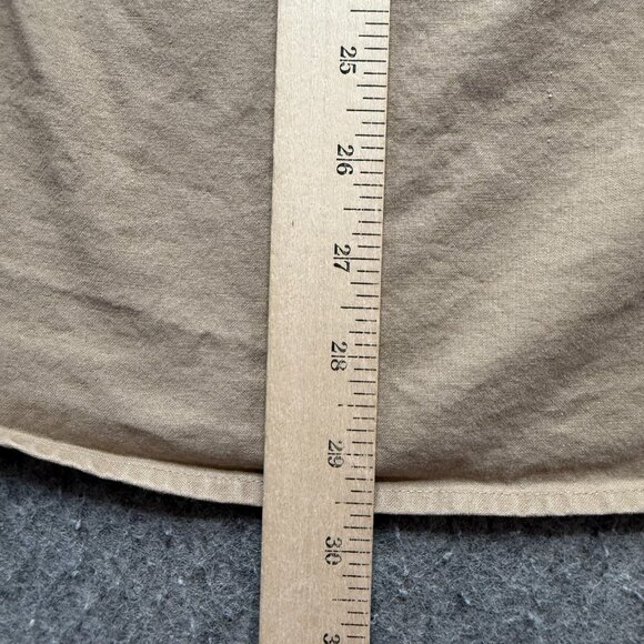 Cabela's Shooting Shirt Men M Beige Hunting Orange Reflective Long Sleeve - Picture 10 of 13